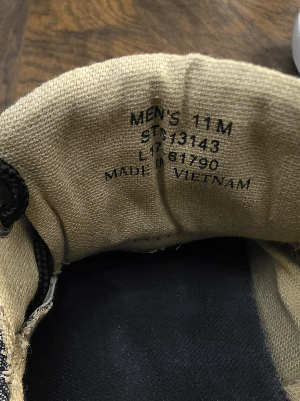 Sperry Gray Canvas Boat Shoes with Black Laces